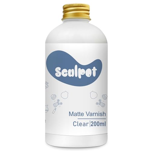 Lufttrocknende Tonglasur, 200 ml, matter Lack zum Lufttrocknen von Ton, Keramik und Acrylfarbe, farblos, wasserdicht, kratzfest Lufttrocknende Tonglasur, 200 ml, matter Lack zum Lufttrocknen von Ton, Keramik und Acrylfarbe, farblos, wasserdicht, kratzfest von kintsukuroi