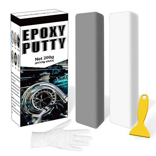 kintsukuroi Epoxy Putty, 200g Epoxidharz Knete, 2 Komponenten Kleber Reparaturknete für Schnelle Reparatur und Verklebung Von Metall, Kunststoff, Glas und Keramik, Hitzebeständig und Wasserfest(Grau) von kintsukuroi