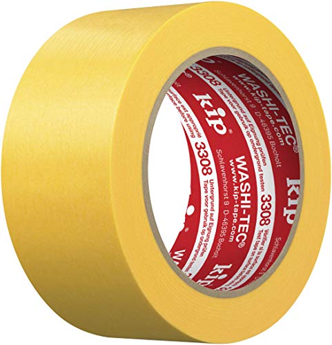 Kip WASHI-TEC Goldkrepp - Klebeband 48 mm x 50 m - Sehr Dünnes Klebeband für Innen & Außen - Scharfe Farbkanten ohne Unterlaufen - Hohe Klebkraft Kip WASHI-TEC Goldkrepp - Klebeband 48 mm x 50 m - Sehr Dünnes Klebeband für Innen & Außen - Scharfe Farbkanten ohne Unterlaufen - Hohe Klebkraft von kip