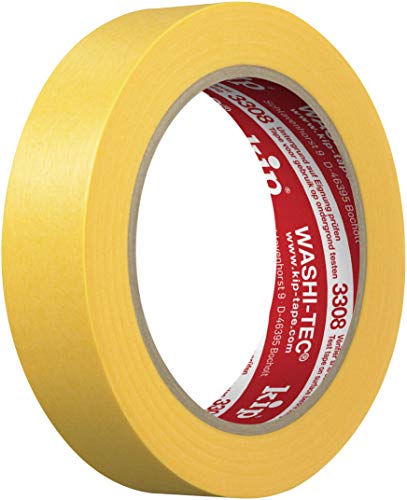 kip WASHI-TEC Goldkrepp - Klebeband 24 mm x 50 m - Sehr Dünnes Klebeband für Innen & Außen - Scharfe Farbkanten ohne Unterlaufen - Hohe Klebkraft kip WASHI-TEC Goldkrepp - Klebeband 24 mm x 50 m - Sehr Dünnes Klebeband für Innen & Außen - Scharfe Farbkanten ohne Unterlaufen - Hohe Klebkraft von kip