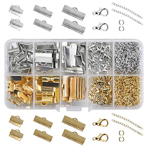 Kissral 370pcs Schmuck Basteln Set Schmuckherstellung und Reparaturwerkzeug Ohrringe Basteln Zubehör Umfassen Hummerverschlüsse Kettenverlängerungen Metall Ring Verschluss Zur DIY Armband Halskett Kissral 370pcs Schmuck Basteln Set Schmuckherstellung und Reparaturwerkzeug Ohrringe Basteln Zubehör Umfassen Hummerverschlüsse Kettenverlängerungen Metall Ring Verschluss Zur DIY Armband Halskett von kissral