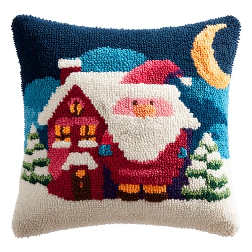 DIY Knüpfhaken Kissen Set für Anfänger Erwachsene,Knüpfteppich Bastelset 43x43cm,Einfaches Latch Hook Cushion Kit,Stilvolle Heimdekoration & Einzigartige Geschenkidee,Weihnachten feiern DIY Knüpfhaken Kissen Set für Anfänger Erwachsene,Knüpfteppich Bastelset 43x43cm,Einfaches Latch Hook Cushion Kit,Stilvolle Heimdekoration & Einzigartige Geschenkidee,Weihnachten feiern von kitphoenix