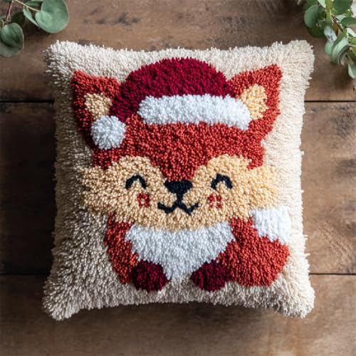 Knüpfhaken Kissen Set 43x43cm,DIY Latch Hook Kissenbezug für Anfänger & Erwachsene,Kreatives Bastelset zum Selbermachen, Heimdeko & Geschenkidee,Süßer Fuchs Knüpfhaken Kissen Set 43x43cm,DIY Latch Hook Kissenbezug für Anfänger & Erwachsene,Kreatives Bastelset zum Selbermachen, Heimdeko & Geschenkidee,Süßer Fuchs von kitphoenix