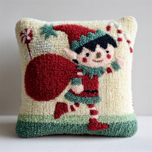 Knüpfhaken Kissen Set 43x43cm,DIY Latch Hook Kissenbezug für Anfänger & Erwachsene,Kreatives Bastelset zum Selbermachen, Heimdeko & Geschenkidee,Weihnachtskinder Knüpfhaken Kissen Set 43x43cm,DIY Latch Hook Kissenbezug für Anfänger & Erwachsene,Kreatives Bastelset zum Selbermachen, Heimdeko & Geschenkidee,Weihnachtskinder von kitphoenix