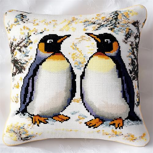 Latch Hook Cushion Kit 43x43cm für Anfänger & Erwachsene,DIY Knüpfkissen Set mit Garn & Nadel,Knüpfteppich Bastelset zum Selbermachen,Handarbeit & Deko Kissenbezug,Pinguin Latch Hook Cushion Kit 43x43cm für Anfänger & Erwachsene,DIY Knüpfkissen Set mit Garn & Nadel,Knüpfteppich Bastelset zum Selbermachen,Handarbeit & Deko Kissenbezug,Pinguin von kitphoenix