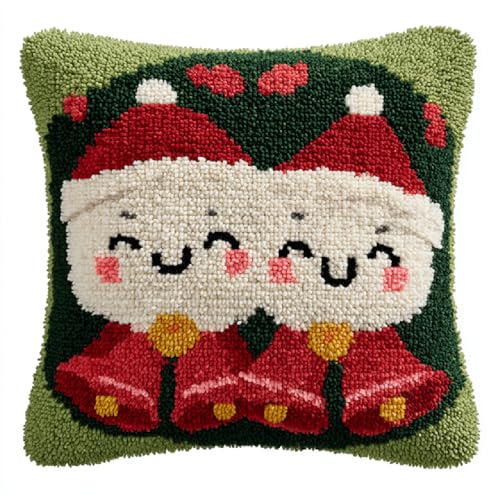 Latch Hook Kit DIY Knüpfkissen Set Zum Selbermachen mit Knüpfhaken,Bastelset für Kinder und Erwachsene,Entspannendes Handarbeit Kissen 43x43cm für Wohnkultur,Weihnachtskinder Latch Hook Kit DIY Knüpfkissen Set Zum Selbermachen mit Knüpfhaken,Bastelset für Kinder und Erwachsene,Entspannendes Handarbeit Kissen 43x43cm für Wohnkultur,Weihnachtskinder von kitphoenix
