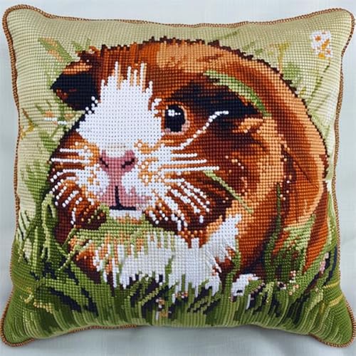 Stickset Kreuzstich Kissen Set Vorgedruckt - Stickset Anfänger Tierisches Meerschweinchen DIY Bastelset Vorgezeichnet Erwachsene zum Sticken mit Stickvorlage & Sticknadel und Stickgarn 40x40cm Stickset Kreuzstich Kissen Set Vorgedruckt - Stickset Anfänger Tierisches Meerschweinchen DIY Bastelset Vorgezeichnet Erwachsene zum Sticken mit Stickvorlage & Sticknadel und Stickgarn 40x40cm von kitphoenix