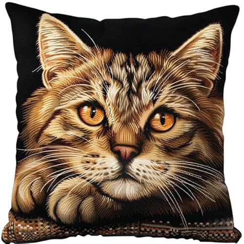 kitphoenix Knüpfen Kissen Set Erwachsene Katze Latch Hook Kissen Kit für Kinder oder Anfänger Erwachsene zum Selber Knüpfen, DIY Knüpfteppich Knüpfpackung, Knüpfhaken Set 43 x 43 cm kitphoenix Knüpfen Kissen Set Erwachsene Katze Latch Hook Kissen Kit für Kinder oder Anfänger Erwachsene zum Selber Knüpfen, DIY Knüpfteppich Knüpfpackung, Knüpfhaken Set 43 x 43 cm von kitphoenix