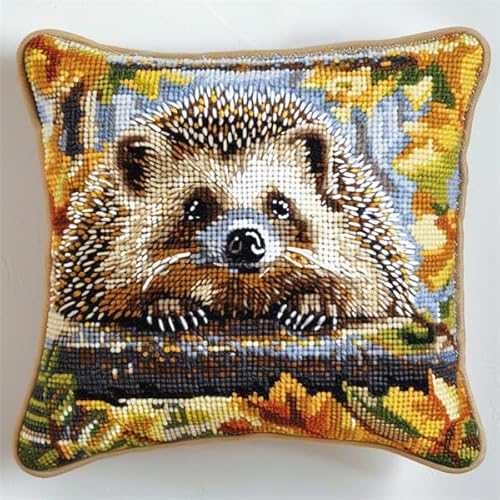 kitphoenix Knüpfen Set Erwachsene Kissen Igel Latch Hook Kissen Kit für Kinder oder Anfänger Erwachsene zum Selber Knüpfen, DIY Knüpfteppich Knüpfpackung, Knüpfhaken Set 43 x 43 cm kitphoenix Knüpfen Set Erwachsene Kissen Igel Latch Hook Kissen Kit für Kinder oder Anfänger Erwachsene zum Selber Knüpfen, DIY Knüpfteppich Knüpfpackung, Knüpfhaken Set 43 x 43 cm von kitphoenix