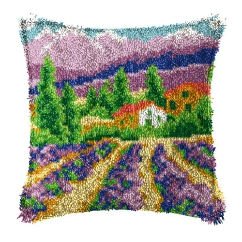 kitphoenix Knüpfkissen Set Landschaft Latch Hook Kissen Kit für Kinder oder Anfänger Erwachsene zum Selber Knüpfen, DIY Knüpfteppich Knüpfpackung, Knüpfhaken Set 43 x 43 cm kitphoenix Knüpfkissen Set Landschaft Latch Hook Kissen Kit für Kinder oder Anfänger Erwachsene zum Selber Knüpfen, DIY Knüpfteppich Knüpfpackung, Knüpfhaken Set 43 x 43 cm von kitphoenix