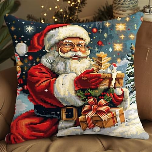 kitphoenix Knüpfkissen Set Weihnachten Latch Hook Kissen Kit für Kinder oder Anfänger Erwachsene zum Selber Knüpfen, DIY Knüpfteppich Knüpfpackung, Knüpfhaken Set 43 x 43 cm kitphoenix Knüpfkissen Set Weihnachten Latch Hook Kissen Kit für Kinder oder Anfänger Erwachsene zum Selber Knüpfen, DIY Knüpfteppich Knüpfpackung, Knüpfhaken Set 43 x 43 cm von kitphoenix