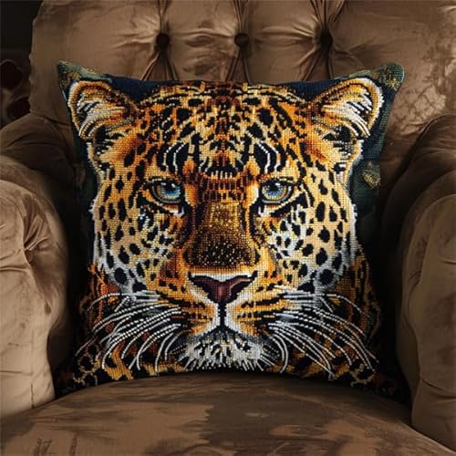 kitphoenix Knüpfkissen Zum Selber Knüpfen Knüpfen Set Knüpfteppiche Set Leopard 3D Handgemachte Geschenke Knüpfteppich für Kinder und Erwachsene Knüpfset 43cm X 43cm kitphoenix Knüpfkissen Zum Selber Knüpfen Knüpfen Set Knüpfteppiche Set Leopard 3D Handgemachte Geschenke Knüpfteppich für Kinder und Erwachsene Knüpfset 43cm X 43cm von kitphoenix