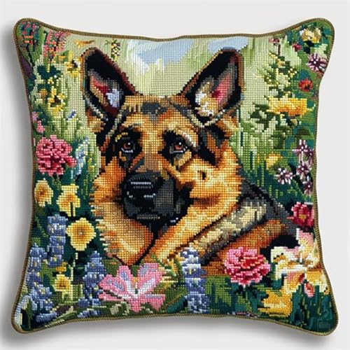 kitphoenix Kreuzstichkissen/Stickset Anfänger Kreuzstich Kissen Set Hund Bastelsets für Erwachsene,Stickkissen, Anfänger, Handstickerei-DIY 40x40cm kitphoenix Kreuzstichkissen/Stickset Anfänger Kreuzstich Kissen Set Hund Bastelsets für Erwachsene,Stickkissen, Anfänger, Handstickerei-DIY 40x40cm von kitphoenix