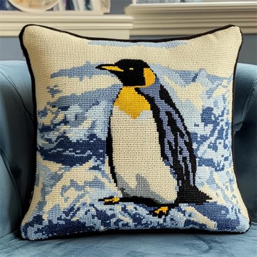 kitphoenix Kreuzstichkissen/Stickset Anfänger Kreuzstich Kissen Set Pinguin DIY Bastelset Vorgezeichnet Erwachsene zum Sticken mit Stickvorlage & Sticknadel und Stickgarn 40x40cm kitphoenix Kreuzstichkissen/Stickset Anfänger Kreuzstich Kissen Set Pinguin DIY Bastelset Vorgezeichnet Erwachsene zum Sticken mit Stickvorlage & Sticknadel und Stickgarn 40x40cm von kitphoenix