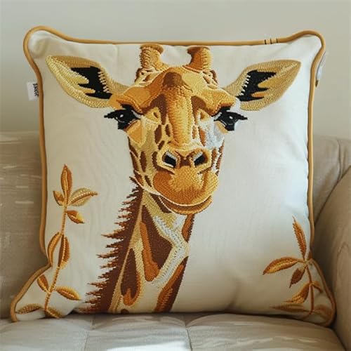 kitphoenix Latch Hook Kissen Kit Giraffe Knüpfkissen Set für Anfänger Erwachsene oder Kinder zum Selber Knüpfen, DIY Knüpfteppich Knüpfpackung, Knüpfhaken Set 43 x 43 cm kitphoenix Latch Hook Kissen Kit Giraffe Knüpfkissen Set für Anfänger Erwachsene oder Kinder zum Selber Knüpfen, DIY Knüpfteppich Knüpfpackung, Knüpfhaken Set 43 x 43 cm von kitphoenix