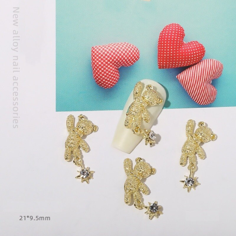 Vergoldete Nagel Charms, Nail Art Dekoration von kittynailcharm