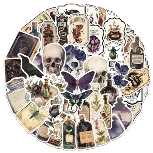 100 Stück Hexen Deko Aufkleber, Dunkler ästhetische Aufkleber, Wasserfeste Vinyl Schwarz und Weiß Sticker, für Wasserflasche, Laptop, Scrapbook, Tagebuch, Laptops, Auto, Teenager, Jungen, Mädchen 100 Stück Hexen Deko Aufkleber, Dunkler ästhetische Aufkleber, Wasserfeste Vinyl Schwarz und Weiß Sticker, für Wasserflasche, Laptop, Scrapbook, Tagebuch, Laptops, Auto, Teenager, Jungen, Mädchen von kitudaty