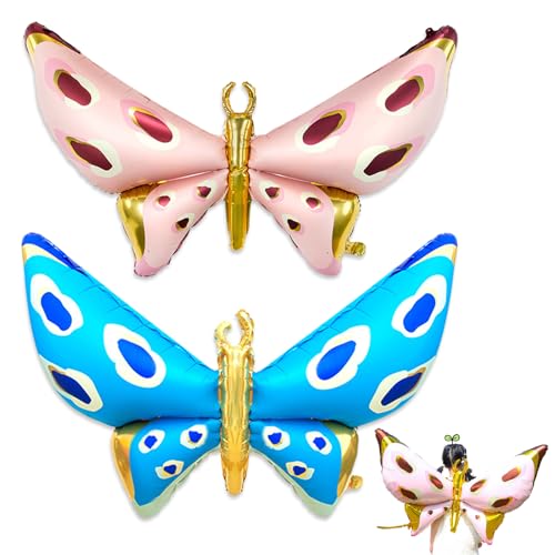 2 Stück Schmetterling Folienballon, Blau und Rosa Schmetterlinge Ballon, Heliumballon, Geburtstag Luftballon Deko, Schmetterling Themen Party, für Mädchen Geburtstag Feste Baby Shower Hochzeit 2 Stück Schmetterling Folienballon, Blau und Rosa Schmetterlinge Ballon, Heliumballon, Geburtstag Luftballon Deko, Schmetterling Themen Party, für Mädchen Geburtstag Feste Baby Shower Hochzeit von kitudaty