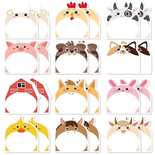 24 Pack Cartoon Niedliche Haftnotizen, Kleine Haftnotizen Kinder, Mitgebsel Kindergeburtstag Gastgeschenke, Nutztiere Design, Schulnotizen, Büronotizen, Kindergeburtstagsgeschenk 24 Pack Cartoon Niedliche Haftnotizen, Kleine Haftnotizen Kinder, Mitgebsel Kindergeburtstag Gastgeschenke, Nutztiere Design, Schulnotizen, Büronotizen, Kindergeburtstagsgeschenk von kitudaty