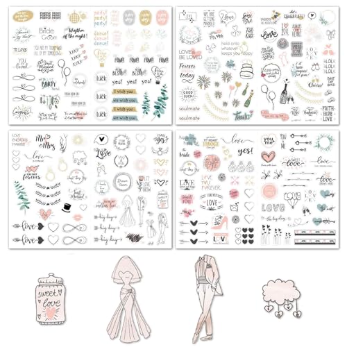 4 Blätter Sticker Hochzeit Gästebuch, Aufkleber Hochzeit Fotoalbum und Gästebuch, Hochzeit Deko für Fotoalbum Scrapbook, Perfektes Sticker Set für Fotoalbum Hochzeit, Hochzeitssticker Gastgeschenke 4 Blätter Sticker Hochzeit Gästebuch, Aufkleber Hochzeit Fotoalbum und Gästebuch, Hochzeit Deko für Fotoalbum Scrapbook, Perfektes Sticker Set für Fotoalbum Hochzeit, Hochzeitssticker Gastgeschenke von kitudaty