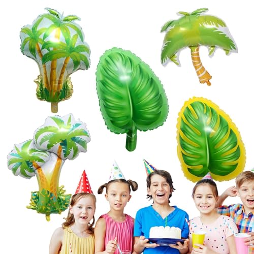 kivrimlarv Partydekorationen Luftballons, Palmenballons Partydekorationen, tragbare hawaiianische tropische Luftballons Dekorationen Set für Schlafzimmer, Fenster, Wand, Tür von kivrimlarv