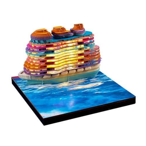 3D-Notizblock, Kreuzfahrtschiff, beleuchtetes Schiffspapier mit Acryl-Hülle, Schreibtisch-Memo-Dekoration, klebrig, nicht für Kreuzfahrtschiff, Notizblock 3D-Notizblock, Kreuzfahrtschiff, beleuchtetes Schiffspapier mit Acryl-Hülle, Schreibtisch-Memo-Dekoration, klebrig, nicht für Kreuzfahrtschiff, Notizblock von kkiuop