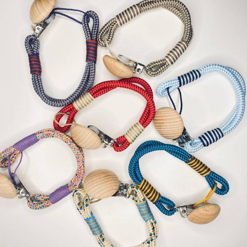 Schnullerkette Ohne Namen Junge Mädchen Bunt Farbwahl, Schnullerband, Schnullerclip, Schnullerhalter, Geschenk Baby Geburt von kleineralsdreiShop