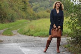 Kleid mit Kellerfalte Kleid mit Kellerfalte von kleinerspatz