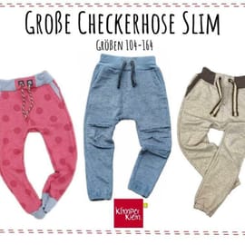 Große Checkerhose Slim von klimperklein