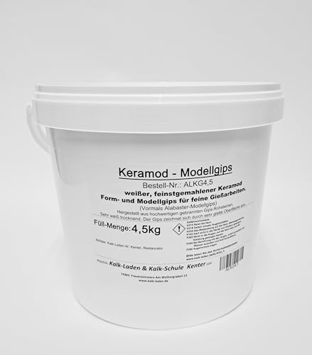 Keramod Modellgips (Alabastergleich). Formen-Gießen-Modellieren. Feinstgemahlen, hochweiß. 4,5kg von kls