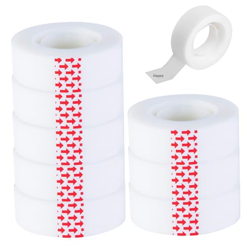 Klebeband, 8 Rollen, 25 m x 1,8 cm, beschreibbar, handreißbar, Nachfüllrollen, tragbare Klebebandrollen für Geschenkpapier, Zuhause, Büro, Schule, Nachfüllpackung Klebeband, 8 Rollen, 25 m x 1,8 cm, beschreibbar, handreißbar, Nachfüllrollen, tragbare Klebebandrollen für Geschenkpapier, Zuhause, Büro, Schule, Nachfüllpackung von klxgMM