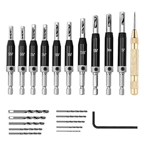 Self Centering Drill Bit Set Scharnier Tapper Core Puncher mit Hex -Schlüsselersatzbits 22pcshinge Drill Bit Set Self Centering Drill Bit Set Scharnier Tapper Core Puncher mit Hex -Schlüsselersatzbits 22pcshinge Drill Bit Set von klxgMM