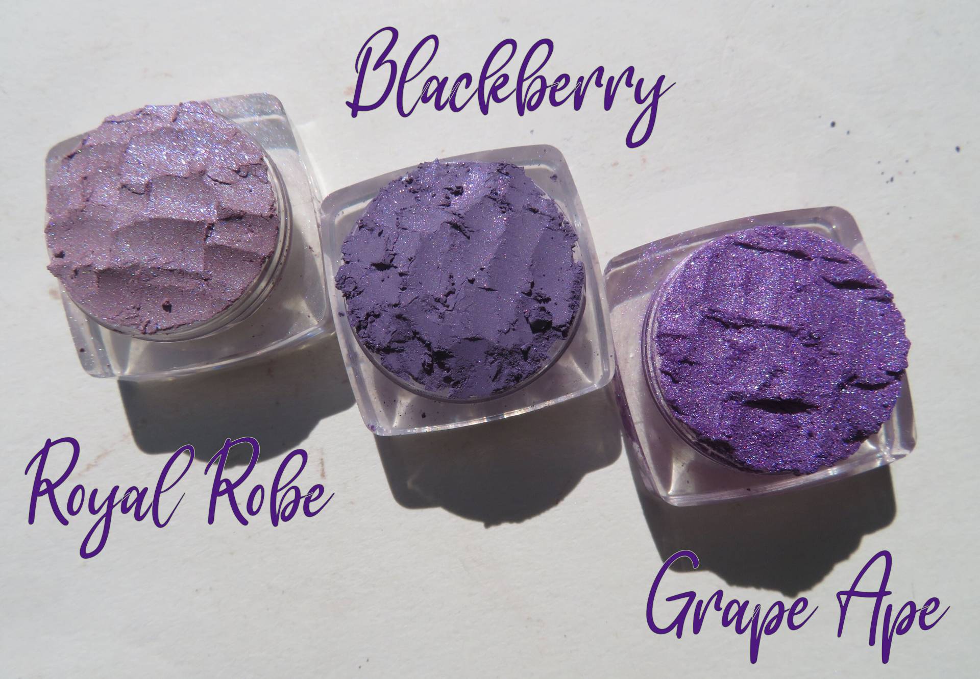 3 Stück Lila Mineral Lidschatten Geschenk Set Schimmernde Pigmente, Vegane Medium Shimmer/Sparkle - Set#2 3 Stück Lila Mineral Lidschatten Geschenk Set Schimmernde Pigmente, Vegane Medium Shimmer/Sparkle - Set#2 von kmms