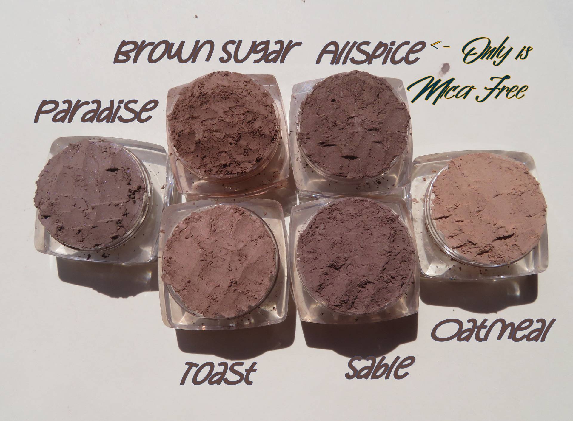 6-Teiliges Braunes Matt-Mineral-Lidschatten-Make-Up-Beauty-Geschenkset, Ohne Tierversuche, Loses Pulver, Mineral-Lidschatten-Geschenkset, Geschenke von kmms