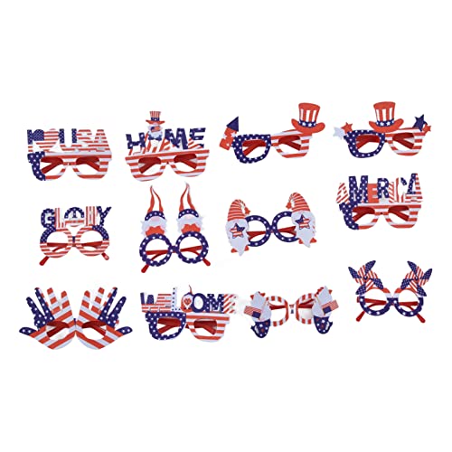 knitting machine 12 Stück Brillen Mit Amerikanischer Flagge Und Unabhängigkeitstag, Patriotische Foto-Requisiten Für Feiern, Partygeschenke Und Urlaubsspaß von knitting machine