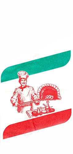 Pizzabrötchen-Tüten/Pizza Faltenbeutel (26 x 12 cm - weiß mit Aufdruck / 1000 Stück) von knusper.haus