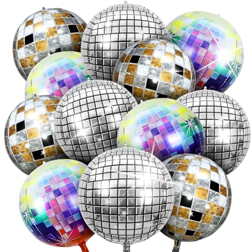 Discokugel Luftballons 56cm Helium 4D Bunte Party Dekorationen 12 Stück Discokugel Luftballons 56cm Helium 4D Bunte Party Dekorationen 12 Stück von kodivenj
