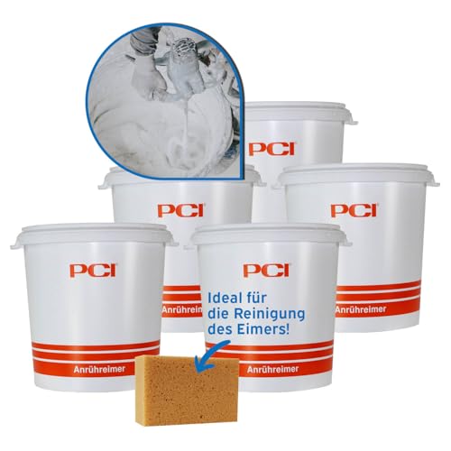 5X PCI Anrühreimer 30 Liter, inklusive 1x kör4u Schwamm, zum Anrühren von Fliesenkleber Fugenmörtel Spachtelmasse 5X PCI Anrühreimer 30 Liter, inklusive 1x kör4u Schwamm, zum Anrühren von Fliesenkleber Fugenmörtel Spachtelmasse von kör4u