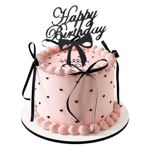 7 Stück Happy Birthday Tortendeko Schwarz - Elegante Geburtstag Kuchen Dekoration, Schwarze Happy Birthday Tortenstecker, Minimalistisches Design, Party Deko, Kuchen Topper für Frauen 7 Stück Happy Birthday Tortendeko Schwarz - Elegante Geburtstag Kuchen Dekoration, Schwarze Happy Birthday Tortenstecker, Minimalistisches Design, Party Deko, Kuchen Topper für Frauen von kofihety