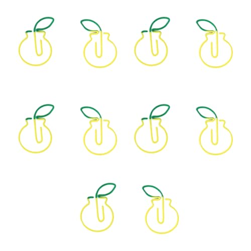 kokdid 10 farbige Büroklammern, neuartige Form, Büroklammern, bunte Büroklammern für Kinder und Erwachsene, Metall-Frucht-Designs, Büroklammer-Set kokdid 10 farbige Büroklammern, neuartige Form, Büroklammern, bunte Büroklammern für Kinder und Erwachsene, Metall-Frucht-Designs, Büroklammer-Set von kokdid