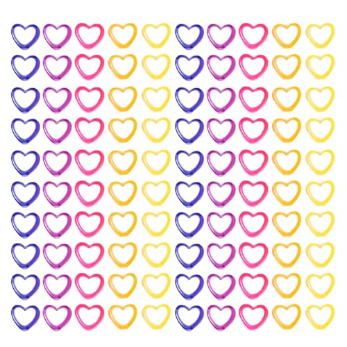 kokdid 100 Stück bunte Acrylperlen Herz/Blume/Perlen für Armbänder, Halsketten, Schlüsselanhänger, Schmuckherstellungszubehör von kokdid
