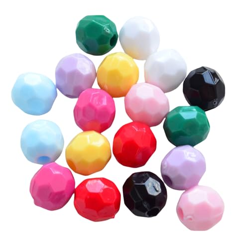 kokdid 1088 bunte Acrylperlen, bunte, facettierte, runde Perlen für Armbänder, Halsketten, Schlüsselanhänger, Schmuckherstellungszubehör kokdid 1088 bunte Acrylperlen, bunte, facettierte, runde Perlen für Armbänder, Halsketten, Schlüsselanhänger, Schmuckherstellungszubehör von kokdid