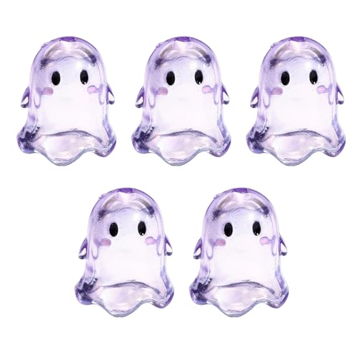 kokdid Acryl-Perlen in Specter-Form, transparent, handgefertigt, für Schmuckherstellung, Basteln und Dekoration, 5 Stück von kokdid