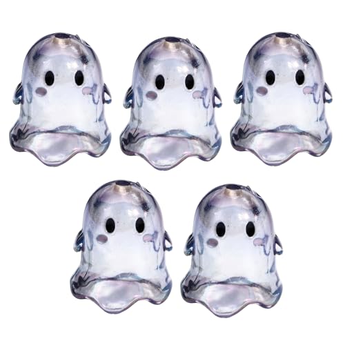 kokdid Acryl-Perlen in Specter-Form, transparent, handgefertigt, für Schmuckherstellung, Basteln und Dekoration, 5 Stück von kokdid