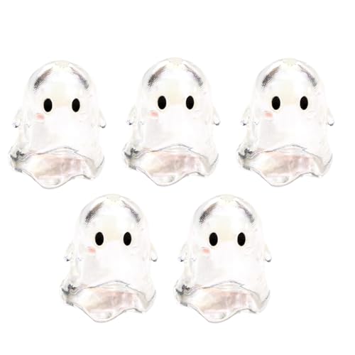 kokdid Acryl-Perlen in Specter-Form, transparent, handgefertigt, für Schmuckherstellung, Basteln und Dekoration, 5 Stück von kokdid