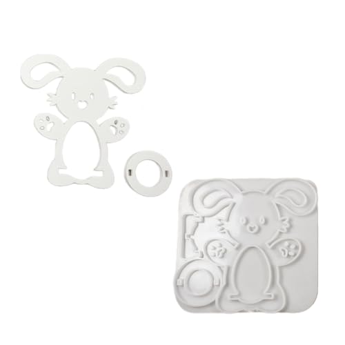 kokdid Eier-Aufbewahrungsregal, Silikonform, leicht zu lösen, hohle Kaninchen, Dekoration, Gipsform, kreative Herstellung von kokdid