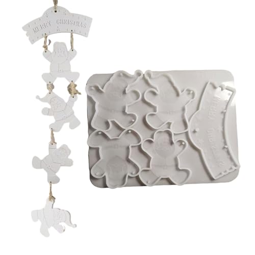 kokdid Einfach zu entformende Silikonform für Weihnachtsschmuck, Basteln, hängende Ornamente, Heimdekoration, Gipsform kokdid Einfach zu entformende Silikonform für Weihnachtsschmuck, Basteln, hängende Ornamente, Heimdekoration, Gipsform von kokdid