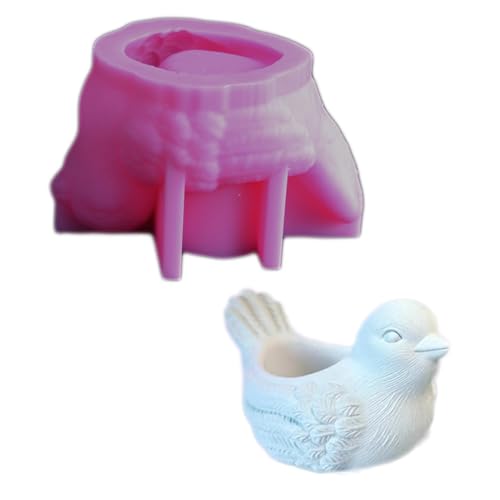 kokdid Flexible Silikonform für 3D-Vogeltöpfe, Zubehör für Heimdekoration und Gartenbedarf-Enthusiasten von kokdid