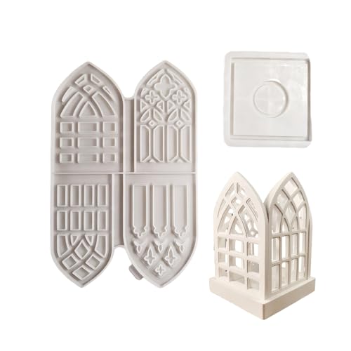 kokdid Flexible Silikonform im Gothic-Stil, für Bastelbedarf, Kerzenhalter und dekorative Wandschilder für den täglichen Gebrauch von kokdid