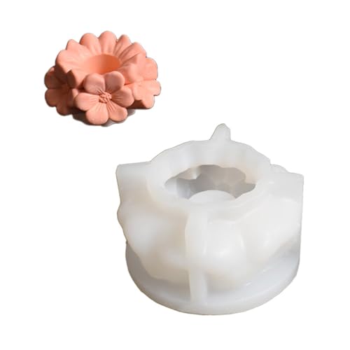 kokdid Mehrzweck-Silikon-Sakuras-Kerzenhalter-Form-Set, tragbar, für Harz, Gips, Bastelbedarf, verschiedene Größen kokdid Mehrzweck-Silikon-Sakuras-Kerzenhalter-Form-Set, tragbar, für Harz, Gips, Bastelbedarf, verschiedene Größen von kokdid